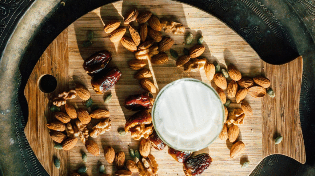 This picture shows a bowl having yougurt for how intermittent fasting bboost immune system. 